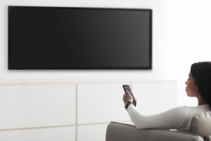 Television Mounting with hidden outlet and cables